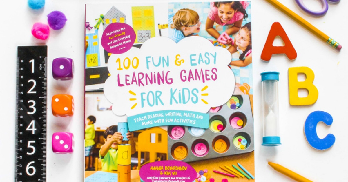 The book 100 Fun & Easy Learning Games for Kids is just that - enjoyable, simple games that you can often find materials for in your own home.