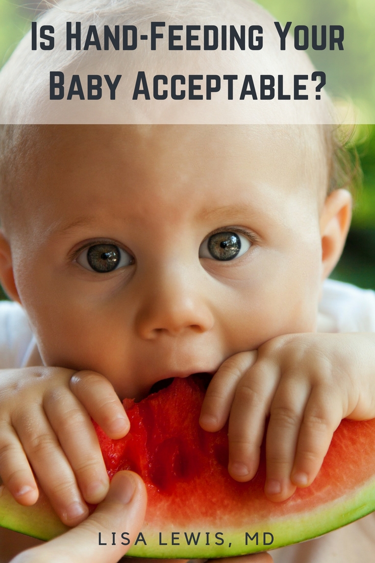 Hand feeding baby